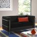 Flash Furniture Hercules Regal Loveseat Metal in Black | 27.5 H x 57 W x 28.5 D in | Wayfair ZB-REGAL-810-2-LS-BK-GG