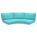 Outdoor Covers for Low-back Curved Armless Sofa Cushions