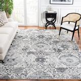 Gray/White 108 x 0.37 in Indoor Area Rug - Lark Manor™ Barefield Oriental Silver Area Rug | 108 W x 0.37 D in | Wayfair