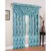 Astoria Grand Weinstock Sythetic Damask Sheer Rod Pocket Curtain Panels Synthetic in Green/Blue | 84 H in | Wayfair ARGD2573 42687639