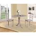 42" Round Pedestal Gathering Height Table with 2 Counter Height Stools