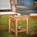 Seven Seas Teak Panama Outdoor Teak Wood Patio End Table With Shelf