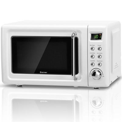 700W Retro Countertop Microwave Oven with 5 Micro Power - 18" x 14" x 10" (L x W x H)