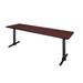 Symple Stuff Cain Steel T-Base Training Seminar Table Steel in Brown/Gray | 29 H x 72 W x 24 D in | Wayfair SYPL3516 42517936