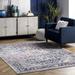 White 24 x 0.3 in Area Rug - Bungalow Rose Misi Vintage Medallion Power Loom Blue Rug Polyester | 24 W x 0.3 D in | Wayfair