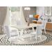 East West Furniture 5 Piece Dining Table Set- a Kitchen Table and 4 Linen Fabric Dining Chairs(Finish Options)