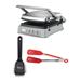 Cuisinart GR-150 Griddler Deluxe (Stainless) with Grill Brush Bundle