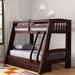 Isabelle & Max™ Arlott Twin Over Full Bunk Bed w/ Storage Wood in Brown/Green | 62.75 H x 54 W x 78.5 D in | Wayfair VVRE2382 38245420