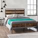 17 Stories Fabienne Queen Low Profile Platform Bed Wood & Metal in Brown | 52 H x 52 W x 86 D in | Wayfair STSS5244 41198268