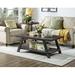 Lark Manor™ Angeleca 4 Legs Coffee Table w/ Storage Wood in Gray/Black | 19 H x 48 W x 24 D in | Wayfair CCDD67D7320C47CBB8F6AE682D9BADA7