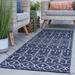 Blue 27 x 0.13 in Area Rug - Langley Street® Aitken Geometric Navy Indoor/Outdoor Area Rug Polypropylene | 27 W x 0.13 D in | Wayfair