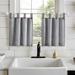 Gracie Oaks Liviana Tucker Ticking Window Kitchen Curtain 100% Cotton in White/Black | 36 H x 30 W x 3 D in | Wayfair