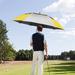 Arlmont & Co. Golf Umbrella, 60" Double Canopy Large Automatic Open Windproof Sun&Rain, Fiberglass in Yellow | 53.15 W x 19 D in | Wayfair