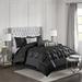 Mercer41 Celino 7 Piece Tufted Comforter Set Polyester/Polyfill/Microfiber in Black | King Comforter + 6 Additional Pieces | Wayfair