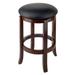 Red Barrel Studio® Maire Swivel Bar & Counter Stool Wood/Upholstered/Leather in Black/Brown | 30.25 H x 16.97 W x 16.97 D in | Wayfair