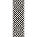 White 30 x 0.28 in Area Rug - George Oliver Decca Geometric Handmade Tufted Wool Black/Cream Area Rug Wool | 30 W x 0.28 D in | Wayfair
