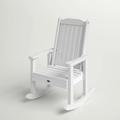 Sol 72 Outdoor™ Anette Rocking Chair Plastic in White | 44 H x 27 W x 32 D in | Wayfair F3DB3DE0450847ACAFE7FBA47D5B4FE5