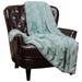 Winston Porter Allenville Faux Fur Throw Faux Fur in Green/Gray/Blue | 50 W in | Wayfair WNPR8362 42915558