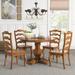 Eleanor Oak Round Solid Wood Top Ladder Back 5-piece Dining Set by iNSPIRE Q Classic