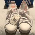 Adidas Shoes | New Womens Stansmith Adidas White/Pink Sneaker 7.5 | Color: White | Size: 7.5