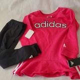 Adidas Matching Sets | Adidas 2 Piece Gril Pink Set Size 5 | Color: Black/Pink | Size: 5g