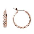 Kate Spade Jewelry | New Kate Spade Bezel Cz Huggie Hoop Earrings | Color: Gold/Pink | Size: Os