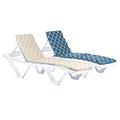 Set of 2 Moroccan Style 180cm x 50cm Sun Lounger Cushions - Replacement Outdoor Garden Patio Sunbed Chair Pad - Master Range Harbour Housewares - Cushion Only