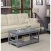 Town Square Coffee Table with Shelf - Convenience Concepts 203282GY