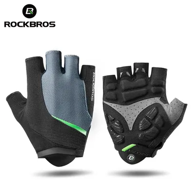 ROCKBROS – gants de cyclisme demi-doigt pour hommes et femmes coussin de Gel Anti-choc respirant