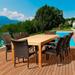 Amazonia Dana 9-piece Teak/ Wicker Outdoor Dining Set - 9 Piece