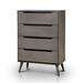 Fopp Mid-century Modern 4-Drawer Solid Wood Chest by Furniture of America