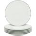 10 Strawberry Street Coupe Silver Line Dinner Plate, Set of 6