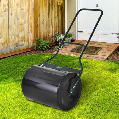 Outsunny 132 lbs. Combination Lawn Roller Push or Tow Filled with Sand or Water, Perfect for the Garden, Backyard