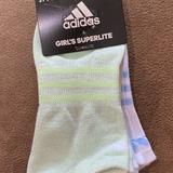Adidas Accessories | Nwt Girls’ Adidas No Show Socks | Color: White | Size: 3y - 9