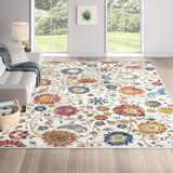 94 x 0.38 in Area Rug - Mistana™ Hillsby Floral Multicolor Area Rug Polypropylene | 94 W x 0.38 D in | Wayfair 2A7F6D6848944EADBA1335E8C96F9D51