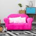 Harriet Bee Spitzer Club Sofa w/ Accent Pillows Microsuede in Pink | 18 H x 32 W x 18 D in | Wayfair 9D5BC0C528304409AE9519201C157010