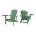 Longshore Tides Apsana Solid Wood Adirondack Chair Wood in Green | 27.75 H x 33 W x 33.75 D in | Wayfair 4B7B74E3DCB745A2A22432E8BB74CE0E