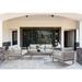 Joss & Main Tova 56" Wide Outdoor Loveseat w/ Cushions Metal in Gray | 25.67 H x 55.5 W x 33.5 D in | Wayfair 72502-GRS-D33011-2