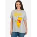 Plus Size Women's Winnie The Pooh Honey Bees Short Sleeve T-Shirt by Disney in Gray (Size 3X (22-24))