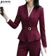 Ensemble blazer slim à manches longues et pantalon pour femme vêtements de travail pour femme