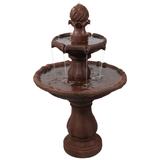 Sunnydaze Two Tier Solar-on-Demand Fountain, 35 Inch Tall - 35-Inch