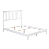 Mission Full Platform Bed with Open Foot in White