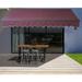 ALEKO Black Frame 13'x10' Motorized Retractable Home Patio Canopy Awning Burgundy