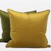 G Home Collection Luxury Wasabi Green And Yellow Two Color Flannel Fabric Pillow 20"X20"