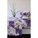 Azores Home Floral Printed Deep Pocket Sheet Set with Oversized Flat