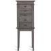 Standing Jewelry Cabinet Storage Organizer with Wooden Legs - 4.5'' x 10.5'' x 38.5''(L x W x H)