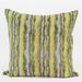 G Home Collection Luxury Lemon Yellow Mix Color Stripe Pattern Metallic Chenille Pillow 20"X20"