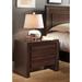 Element Charging Station Nightstand in Chocolate Brown