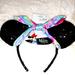 Disney Accessories | Disney Sequin Minnie Mouse Ears Headband | Color: Black | Size: Osfa