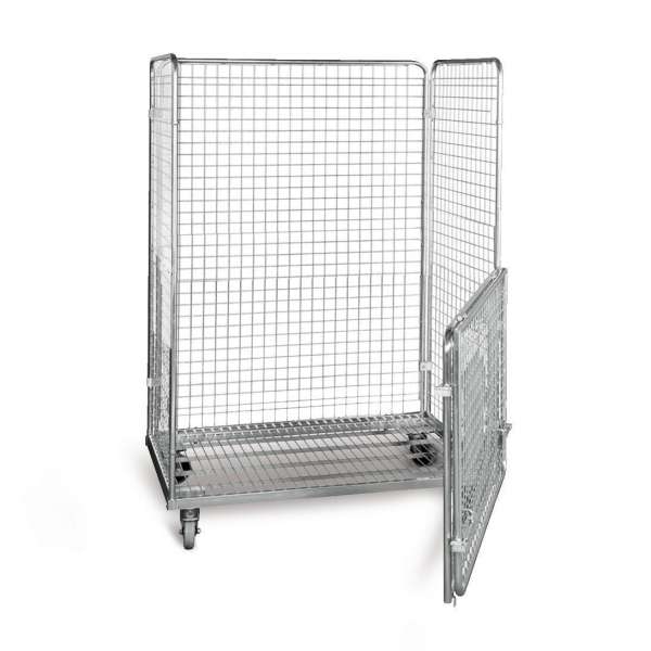 Stahlrollbehälter 1600, 800 x 1200 mm, 4-seitig, Vorderwand klappbar, Cr 3 Image